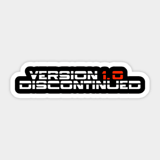 VERSION 1.O DISCONTINUED Sticker